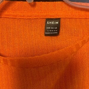 SHEIN Vibrant Orange Knit Top